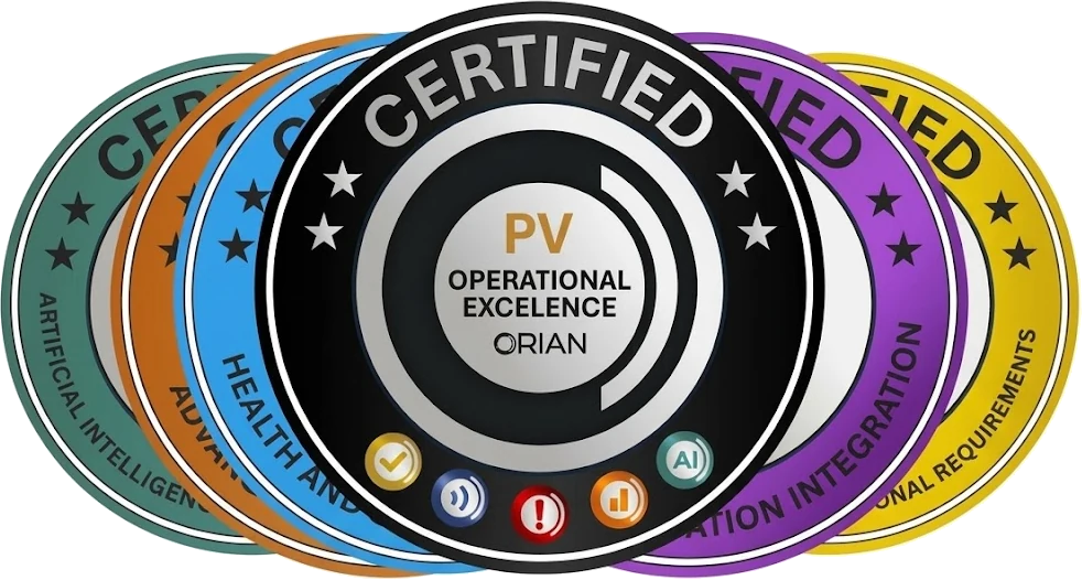 Certificate of Excellence (fan of stamps): Operational requirements, Daily news, Alert validation, Detailed reports, AI in decisions